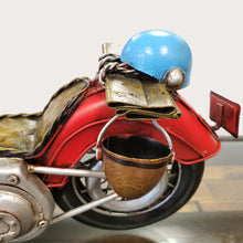 Load image into Gallery viewer, RED HARLEY-DAVIDSON MOTORCYCLE METAL HANDMADE | scale model| Miniatures |Vintage arts and crafts for decoration