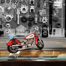Load image into Gallery viewer, RED HARLEY-DAVIDSON MOTORCYCLE METAL HANDMADE | scale model| Miniatures |Vintage arts and crafts for decoration