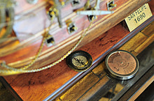 Load image into Gallery viewer, 100 YEAR CALENDAR & COMPASS QUOTE SET OF 2 | Nautical decor | Vintage arts and crafts for decoration