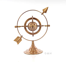 Load image into Gallery viewer, BRASS ARMILLARY 8 INCHES |Replica of Armillary | Vintage arts and crafts for decoration