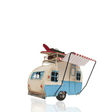 Load image into Gallery viewer, CLASSIC CAMPER WITH PHOTO FRAME PIGGY BANK METAL | scale model | Miniatures |Vintage arts and crafts for decoration
