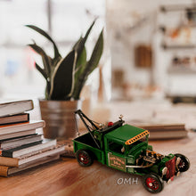 Load image into Gallery viewer, HANDMADE VINTAGE TOW TRUCK MODEL | scale model| Miniatures |Vintage arts and crafts for decoration
