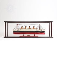 Load image into Gallery viewer, DISPLAY CASE FOR CRUISE LINER MID | HIGH QUALITY| Handcrafted Wooden Display Case for Model Ships