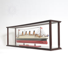 Load image into Gallery viewer, DISPLAY CASE FOR CRUISE LINER MID | HIGH QUALITY| Handcrafted Wooden Display Case for Model Ships