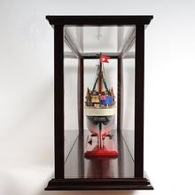 Load image into Gallery viewer, DISPLAY CASE FOR CRUISE LINER MID | HIGH QUALITY| Handcrafted Wooden Display Case for Model Ships
