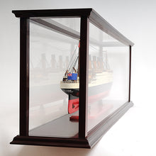 Load image into Gallery viewer, DISPLAY CASE FOR CRUISE LINER MID | HIGH QUALITY| Handcrafted Wooden Display Case for Model Ships