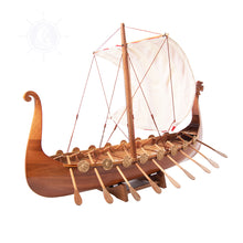Load image into Gallery viewer, DRAKKAR VIKING MODEL BOAT | Museum-quality | Fully Assembled Wooden Model boats