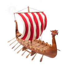 Load image into Gallery viewer, DRAKKAR VIKING MODEL BOAT | Museum-quality | Fully Assembled Wooden Model boats
