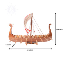 Load image into Gallery viewer, DRAKKAR VIKING MODEL BOAT | Museum-quality | Fully Assembled Wooden Model boats