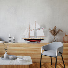 Load image into Gallery viewer, BLUENOSE II PAINTED MEDIUM Model Yacht | Museum-quality | Partially Assembled Wooden Ship Model