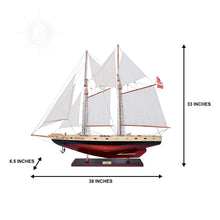 Load image into Gallery viewer, BLUENOSE II PAINTED MEDIUM Model Yacht | Museum-quality | Partially Assembled Wooden Ship Model
