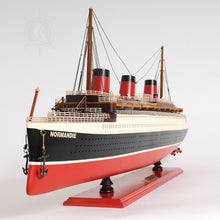 Load image into Gallery viewer, NORMANDIE CRUISE SHIP MODEL PAINTED | Museum-quality Cruiser| Fully Assembled Wooden Model Ship