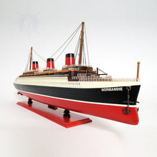Load image into Gallery viewer, NORMANDIE CRUISE SHIP MODEL PAINTED | Museum-quality Cruiser| Fully Assembled Wooden Model Ship