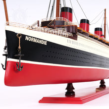 Load image into Gallery viewer, NORMANDIE CRUISE SHIP MODEL PAINTED | Museum-quality Cruiser| Fully Assembled Wooden Model Ship