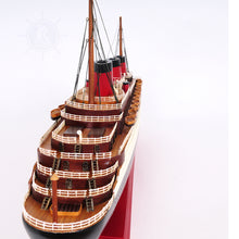 Load image into Gallery viewer, NORMANDIE CRUISE SHIP MODEL PAINTED | Museum-quality Cruiser| Fully Assembled Wooden Model Ship