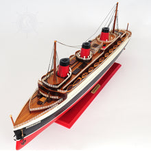 Load image into Gallery viewer, NORMANDIE CRUISE SHIP MODEL PAINTED | Museum-quality Cruiser| Fully Assembled Wooden Model Ship