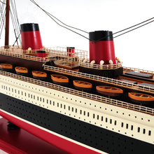 Load image into Gallery viewer, NORMANDIE CRUISE SHIP MODEL PAINTED | Museum-quality Cruiser| Fully Assembled Wooden Model Ship