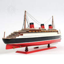 Load image into Gallery viewer, NORMANDIE CRUISE SHIP MODEL PAINTED | Museum-quality Cruiser| Fully Assembled Wooden Model Ship