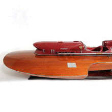 Load image into Gallery viewer, FERRARI HYDROPLANE MODEL BOAT READY FOR RC | Museum-quality | Fully Assembled Wooden Model boats