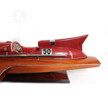 Load image into Gallery viewer, FERRARI HYDROPLANE MODEL BOAT READY FOR RC | Museum-quality | Fully Assembled Wooden Model boats