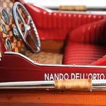 Load image into Gallery viewer, FERRARI HYDROPLANE MODEL BOAT READY FOR RC | Museum-quality | Fully Assembled Wooden Model boats