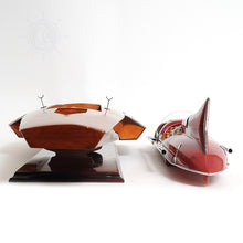 Load image into Gallery viewer, FERRARI HYDROPLANE MODEL BOAT READY FOR RC | Museum-quality | Fully Assembled Wooden Model boats