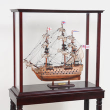 Load image into Gallery viewer, FLOOR DISPLAY CASE SMALL | HIGH QUALITY| Handcrafted Wooden Display Case for Model Ships