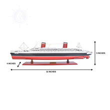 Load image into Gallery viewer, SS UNITED STATES CRUISE SHIP MODEL | Museum-quality Cruiser| Fully Assembled Wooden Model Ship