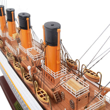 Load image into Gallery viewer, TITANIC CRUISE SHIP MODEL PAINTED SMALL| Museum-quality Cruiser| Fully Assembled Wooden Model Ship
