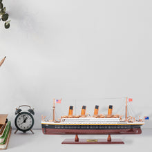 Load image into Gallery viewer, TITANIC CRUISE SHIP MODEL PAINTED SMALL| Museum-quality Cruiser| Fully Assembled Wooden Model Ship