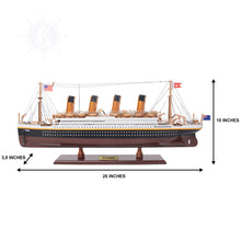 Load image into Gallery viewer, TITANIC CRUISE SHIP MODEL PAINTED SMALL| Museum-quality Cruiser| Fully Assembled Wooden Model Ship