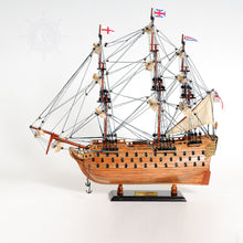 Load image into Gallery viewer, HMS VICTORY MODEL SHIP SMALL WITH DISPLAY CASE | Museum-quality | Fully Assembled Wooden Ship Models