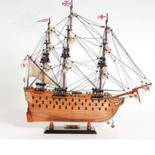 Load image into Gallery viewer, HMS VICTORY MODEL SHIP SMALL WITH DISPLAY CASE | Museum-quality | Fully Assembled Wooden Ship Models
