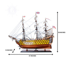 Load image into Gallery viewer, HMS VICTORY MODEL SHIP PAINTED | Museum-quality | Fully Assembled Wooden Ship Models