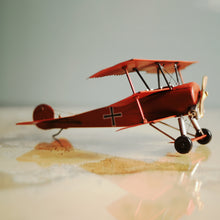 Load image into Gallery viewer, 1917 RED BARON FOKKER TRIPLANE | scale model aircraft | Miniatures |Vintage arts and crafts for decoration