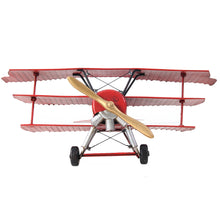 Load image into Gallery viewer, 1917 RED BARON FOKKER TRIPLANE | scale model aircraft | Miniatures |Vintage arts and crafts for decoration
