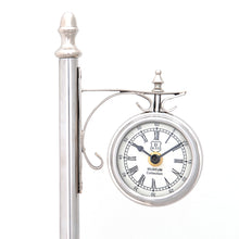 Load image into Gallery viewer, BRASS/ ALUM. LAMP POST CLOCK ONE SIDED | Vintage arts and crafts for decoration