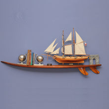 Load image into Gallery viewer, HALF-SURFBOARD SHELF | Museum-quality | Fully Assembled Wooden Ship Model