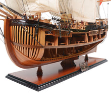 Load image into Gallery viewer, HMS ENDEAVOUR MODEL SHIP OPEN HULL | Museum-quality | Fully Assembled Wooden Ship Models