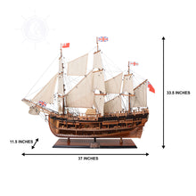 Load image into Gallery viewer, HMS ENDEAVOUR MODEL SHIP OPEN HULL | Museum-quality | Fully Assembled Wooden Ship Models