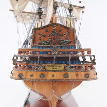 Load image into Gallery viewer, SAN FELIPE MODEL SHIP OPEN HULL | Museum-quality | Fully Assembled Wooden Ship Models