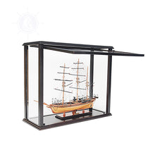 Load image into Gallery viewer, TABLE TOP DISPLAY CASE MEDIUM FRONT OPEN | HIGH QUALITY| Handcrafted Wooden Display Case for Model Ships