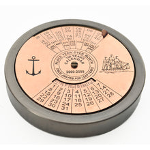 Load image into Gallery viewer, 100 YEAR CALENDAR & COMPASS QUOTE SET OF 2 | Nautical decor | Vintage arts and crafts for decoration