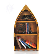 Load image into Gallery viewer, WOODEN CANOE BOOK SHELF SMALL | Museum-quality | Fully Assembled Wooden Ship Model