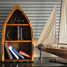 Load image into Gallery viewer, WOODEN CANOE BOOK SHELF SMALL | Museum-quality | Fully Assembled Wooden Ship Model