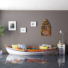 Load image into Gallery viewer, WOODEN CANOE BOOK SHELF SMALL | Museum-quality | Fully Assembled Wooden Ship Model