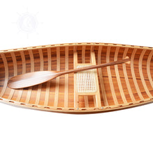 Load image into Gallery viewer, DISPLAY CANOE WITH RIBS CURVED BOW MATTE FINISH 5ft | Wood Display Boat