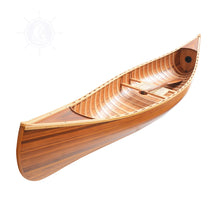 Load image into Gallery viewer, DISPLAY CANOE WITH RIBS CURVED BOW MATTE FINISH 5ft | Wood Display Boat
