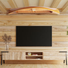 Load image into Gallery viewer, DISPLAY CANOE WITH RIBS CURVED BOW MATTE FINISH 5ft | Wood Display Boat