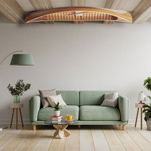 Load image into Gallery viewer, DISPLAY CANOE WITH RIBS CURVED BOW MATTE FINISH 5ft | Wood Display Boat